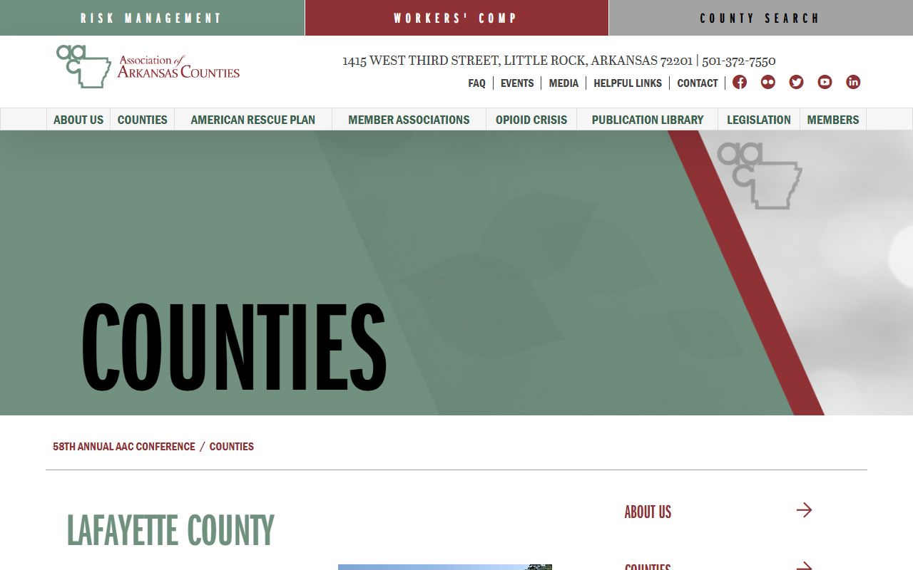 Lafayette County Jail custody search source profile from the Association of Arkansas Counties